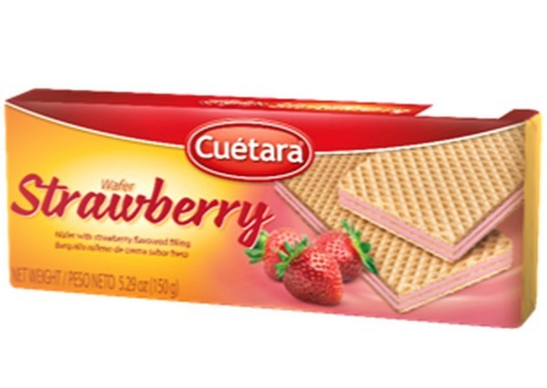 Strawberry Wafer Biscuits - Cuetara