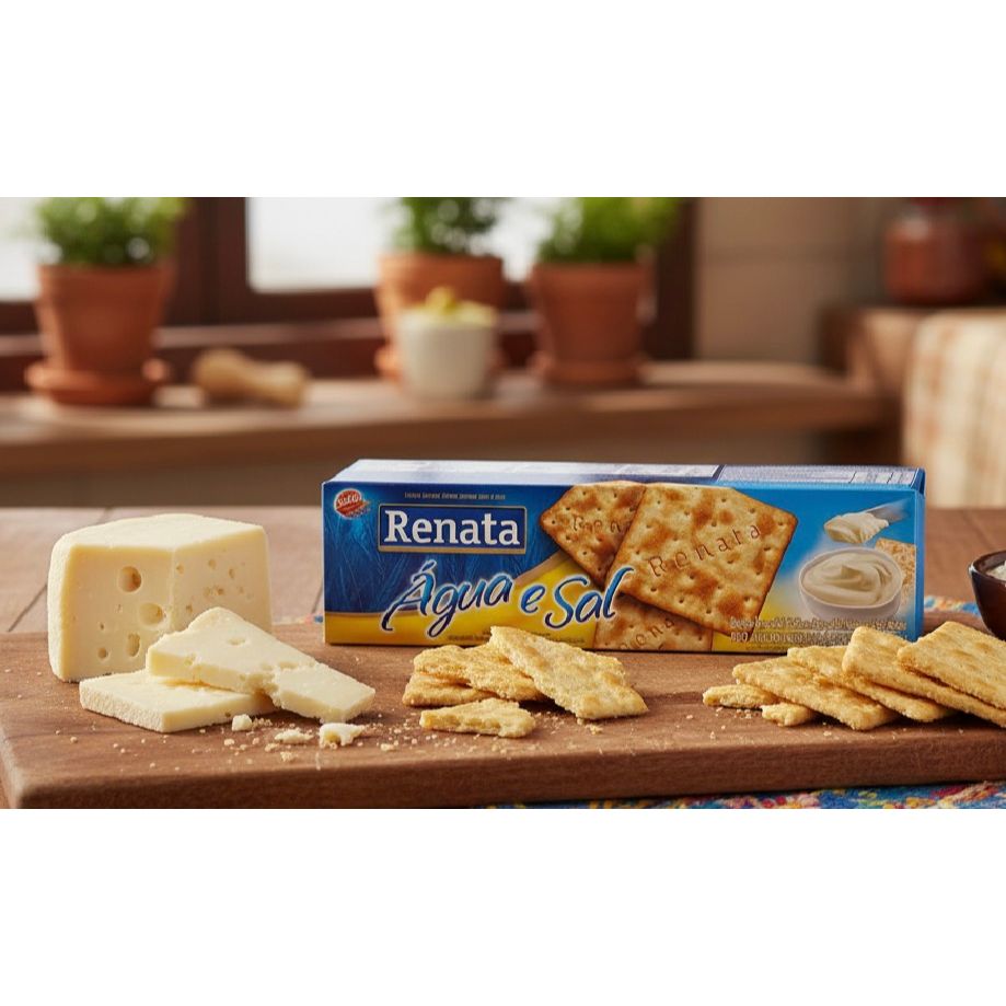 Biscoito Agua e Sal  - Salted water biscuits 200gr - Renata