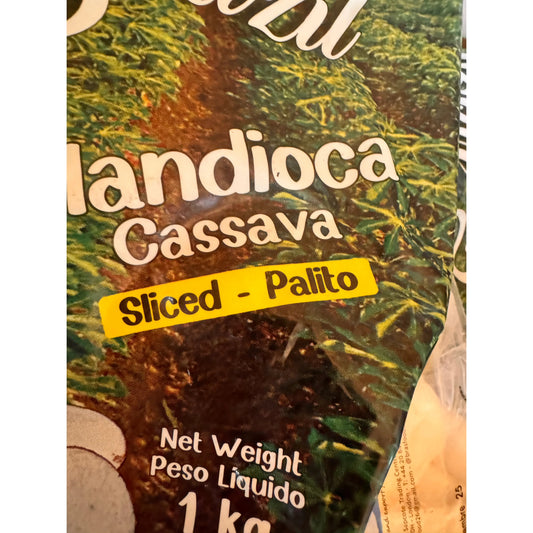 Mandioca Cassava sliced Congelada 1KG Top Brazil