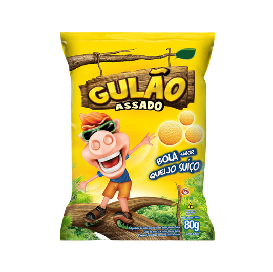 Gulozitos Gulao Assado Bola sabor Queijo Suico 80g