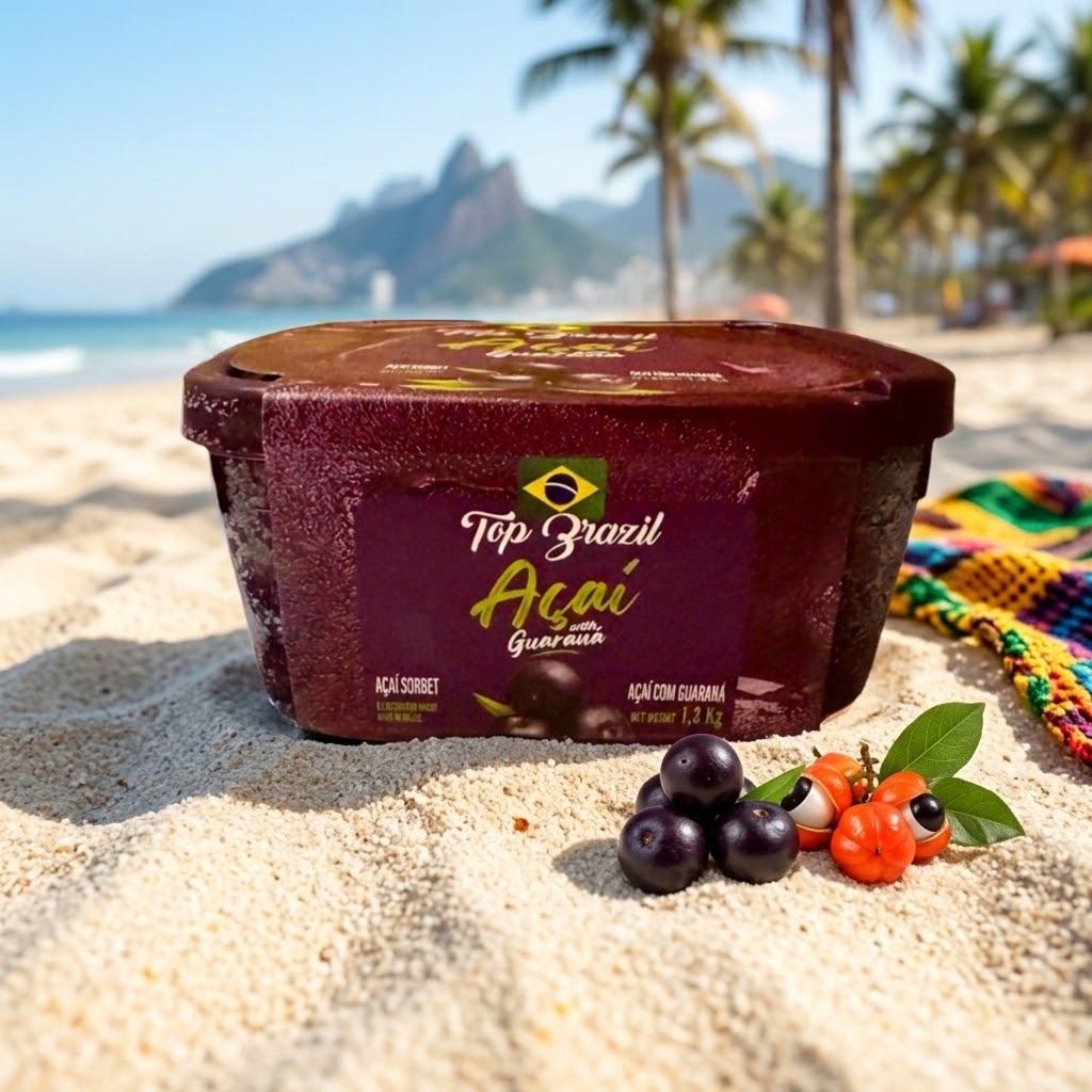 Acai Sorbet with Guarana 1.5L Top Brazil (Polpanorte) (Inc free Cold Box & prep)