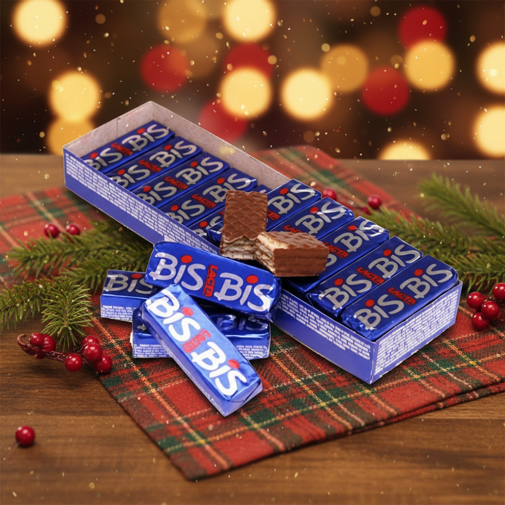 Bis Chocolate Preto  - Chocolate wafer biscuits - 126g