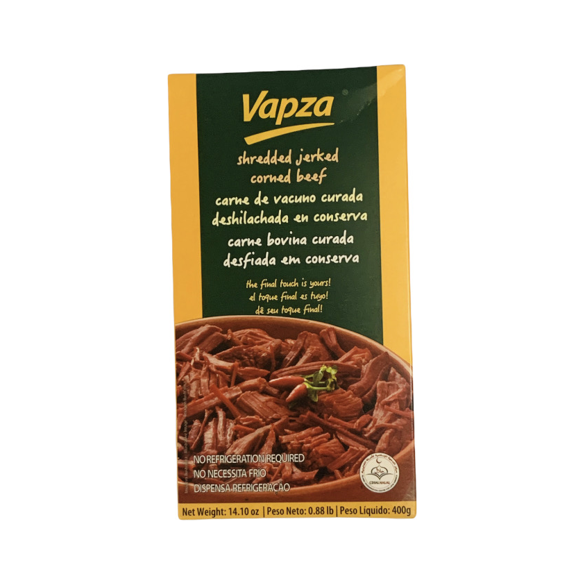 Vapza Shredded Jerked Corned Beef Carne Bovina Curade Desfiada 400g