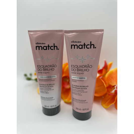 Match Esquadrão do Brilho shampoo e condicionador O Boticario